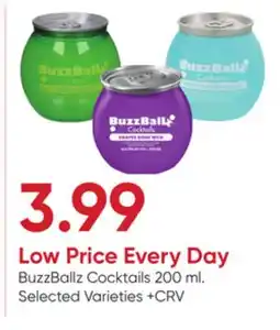 Stater Bros BuzzBallz Cocktails offer