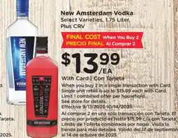 Ralphs New Amsterdam Vodka offer