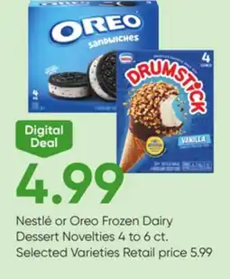 Stater Bros Nestlé or Oreo Frozen Dairy Dessert Novelties offer