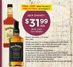 Ralphs Jack Daniel's offer