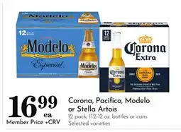 Pavilions Corona, Pacifico, Modelo or Stella Artois offer