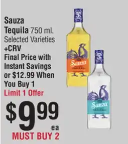 Smart & Final Sauza Tequila offer