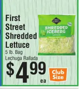 Smart & Final First Street Shredded Lettuce offer