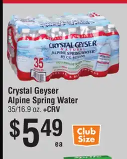 Smart & Final Crystal Geyser Alpine Spring Water offer