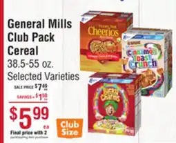 Smart & Final General Mills Club Pack Cereal offer