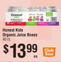 Smart & Final Honest Kids Organic Juice Boxes offer