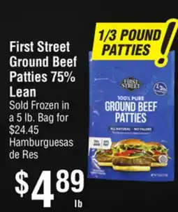 Smart & Final First Street Ground Beef Patties 75% Lean offer