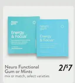 Fresh Thyme Neuro Functional Gum or Mints offer