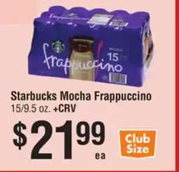 Smart & Final Starbucks Mocha Frappuccino offer