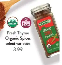 Fresh Thyme Fresh Thyme Organic Spices offer