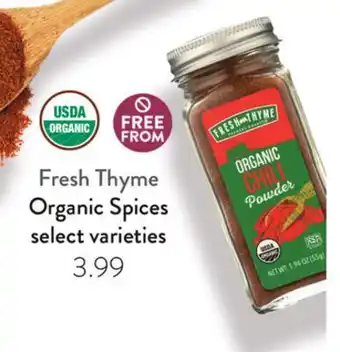 Fresh Thyme Fresh Thyme Organic Spices offer