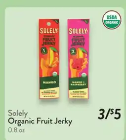 Fresh Thyme Solely Organic Fruit Jerky offer