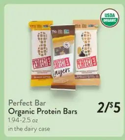 Fresh Thyme Perfect Bar Organic Protein Bars offer
