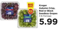 Food 4 Less Kroger Autumn Crisp, Red or Black Seedless Grapes offer