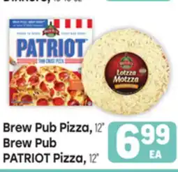 Tony’s Fresh Market Brew Pub Dinners, 12, Brew Pub PATRIOT Pizza, 12 offer
