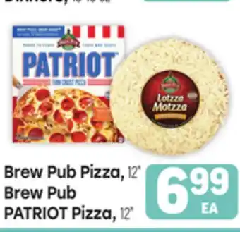 Tony’s Fresh Market Brew Pub Dinners, 12, Brew Pub PATRIOT Pizza, 12 offer