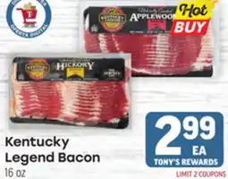 Tony’s Fresh Market Kentucky Legend Bacon offer