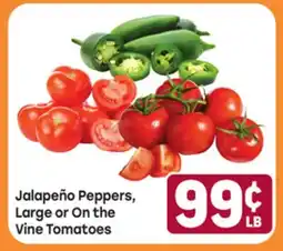 Tony’s Fresh Market Jalapeño Peppers, Large or On the Vine Tomatoes offer