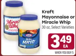 Tony’s Fresh Market Kraft Mayonnaise or Mayonnaise or Miracle Whip offer