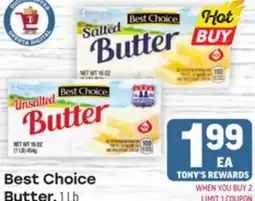 Tony’s Fresh Market Best Choice Butter offer