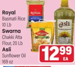 Tony’s Fresh Market Royal Basmati Rice 10 Lb Swarna Chakki Atta Flour, 20 Lb Asli Sunflower Oil 169 oz offer