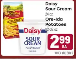 Tony’s Fresh Market Daisy Sour Cream, 24 oz Ore-Ida Potatoes, 22-32 oz offer