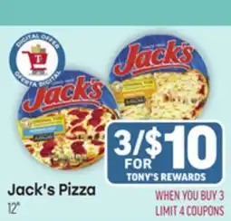 Tony’s Fresh Market Jack's Pizza offer