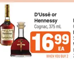 Tony’s Fresh Market D' Ussé or Hennessy offer