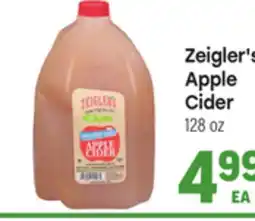 Tony’s Fresh Market Zeigler's Apple Apple Cider offer