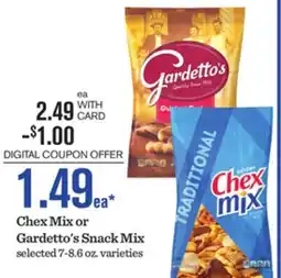 Mariano's Chex Mix or Gardetto's Snack Mix offer