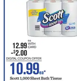 Mariano's Scott 1, 000 Sheet Bath Tissue offer