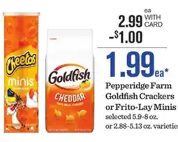 Mariano's Pepperidge Farm Goldfish Crackers or Frito-Lay Minis offer