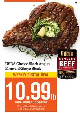 Mariano's USDA Choice Black Angus Bone-in Ribeye Steak offer