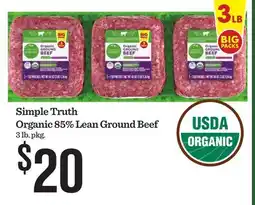 Mariano's Simple Truth Organic 85% Lean Ground Beef offer
