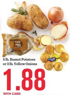 Mariano's 5 lb. Russet Potatoes or 3 lb. Yellow Onions offer