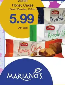Mariano's Gefen Honey Cakes offer