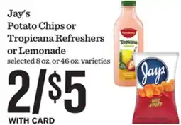 Mariano's Jay's Potato Chips or Tropicana Refreshers or Lemonade offer