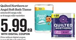 Mariano's Quilted Northern or Angel Soft Bath Tissue offer