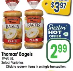 Jewel-Osco Thomas' Bagels offer