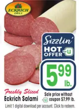 Jewel-Osco Eckrich Salami offer