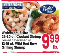 Jewel-Osco Water Bistro 26-30 of. Cooked Shrimp Peeled & Deveined or 13-15 ct. Wild Red Raw Grilling Shrimp offer