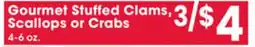 Jewel-Osco Gourmet Stuffed Clams, Scallops or Crabs offer