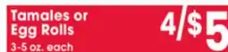 Jewel-Osco Tamales or Egg Rolls offer