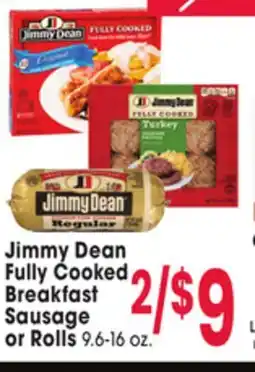 Jewel-Osco Jimmy Dean Fully Cooked Breakfast Sausage or Rolls offer