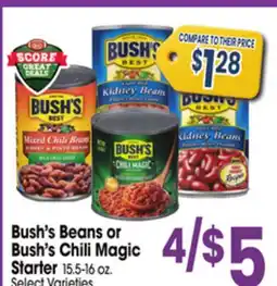 Jewel-Osco Bush's Beans or Bush's Chili Magic Starter offer