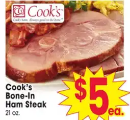 Jewel-Osco Cook's Bone-In Bone-In Ham Steak offer