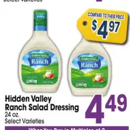 Jewel-Osco Hidden Valley Ranch Salad Dressing offer