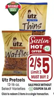 Jewel-Osco Utz Pretzels offer