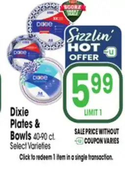 Jewel-Osco Dixie Plates & Bowls offer