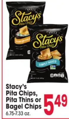 Jewel-Osco Stacy's Pita Chips, Pita Thins or Bagel Chips offer